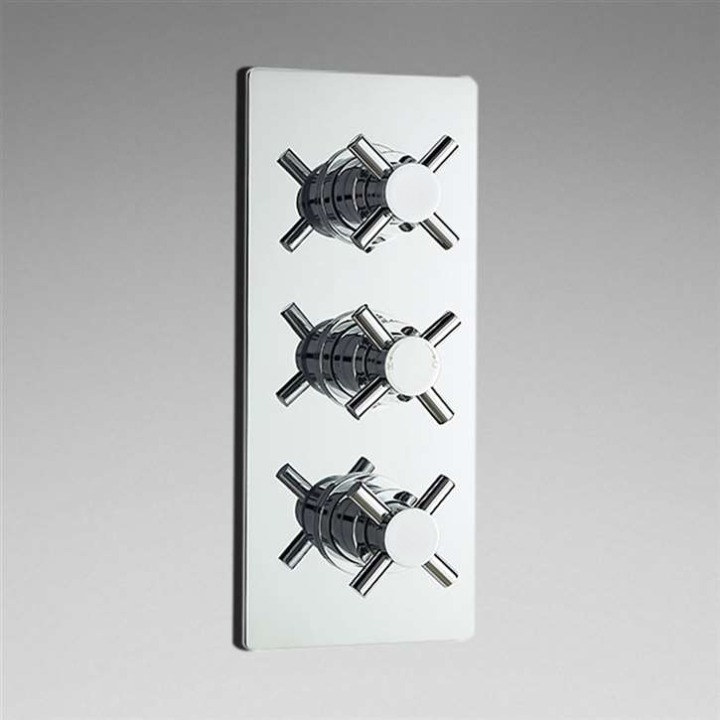 Fontana Concealed Three-Faucet Thermostatic Valve Diverter