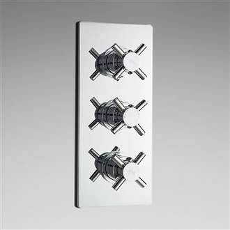 Shower Mixer Valve New 3 Outlet Concealed Thermostatic Triple Shower Faucet Valve Diverter