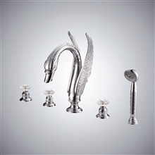 Fontana Swan Neck Chrome Bathtub Faucet System