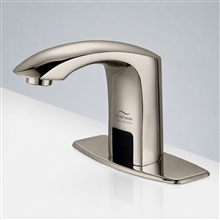 Fontana Contemporary Brushed Nickle Commercial Bathroom Sensor Faucet