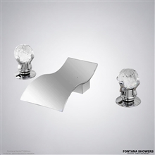 Fontana Santo Chrome Waterfall Bathroom Sink Faucet