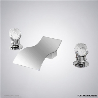 Fontana Santo Chrome Waterfall Bathroom Sink Faucet