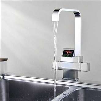 Fontana Eclipse Digital Display Waterfall Commercial faucet Revit Families for Bathroom and Kitchen