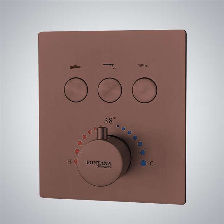 Fontana Lima Oil Rubbed Bronze Touch Button Thermostatic Mixer