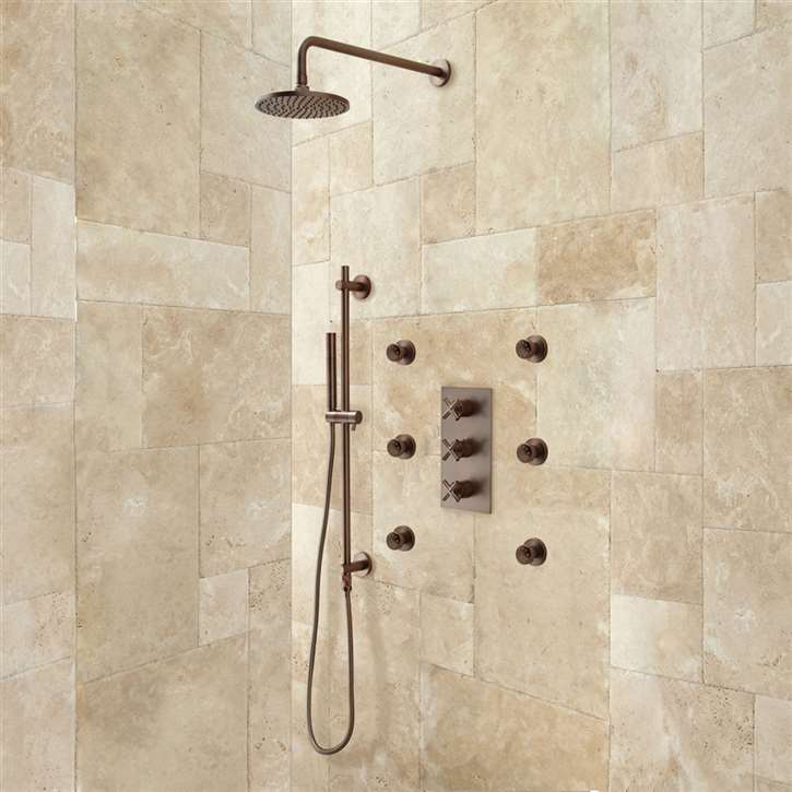 Wall-mounted rainfall shower related to the Fontana Lima installation guide