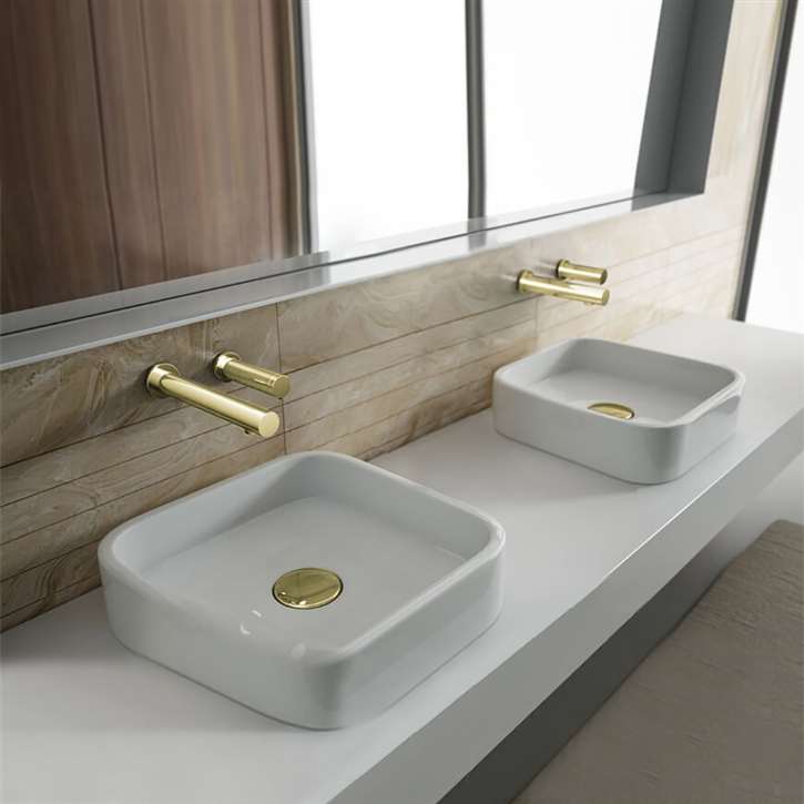 Fontana Rio commercial sensor faucet soap dispenser and vessel sink