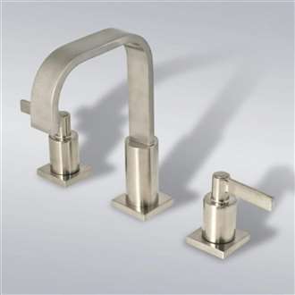 Dual Handle Stainless Steel Bathroom and Kitchen  Download Commercial Sink Luxury Faucet 