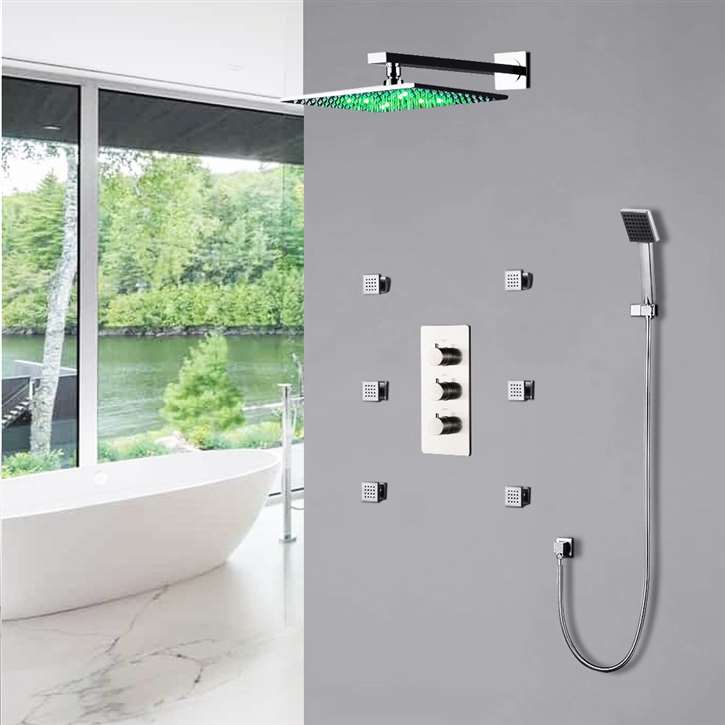 LED shower system with body jets related to the Fontana Trialo installation guide