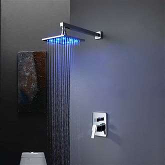 Luxury Shower Head Luxury Shower Head Fontana Square LED Rainfall Showerhead with Mixer