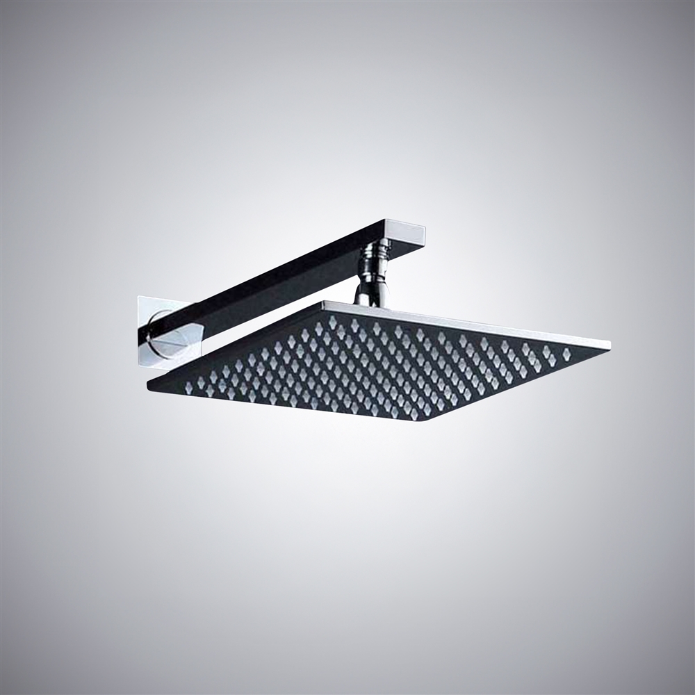 Fontana Square LED Rainfall Showerhead with Mixer