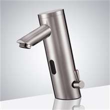 Fontana Commercial Temperature Control Brushed Nickel Platinum Thermostatic Touchless Bathroom Faucet