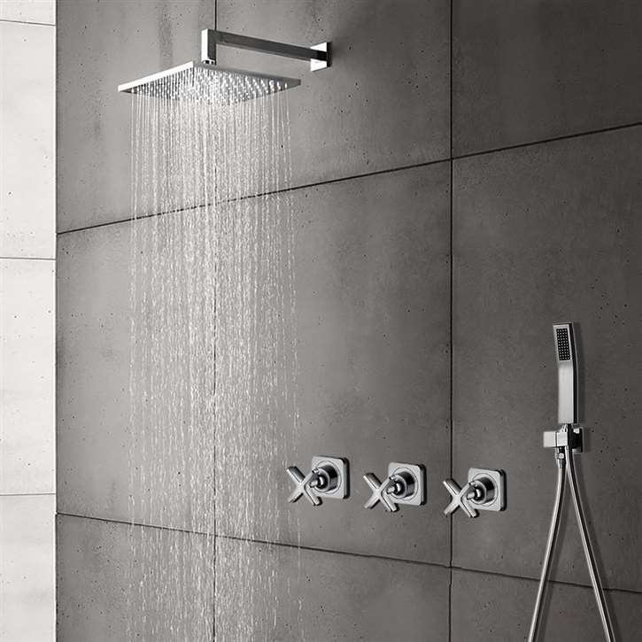 Fontana Brushed Nickel LED Color Changing Shower Head