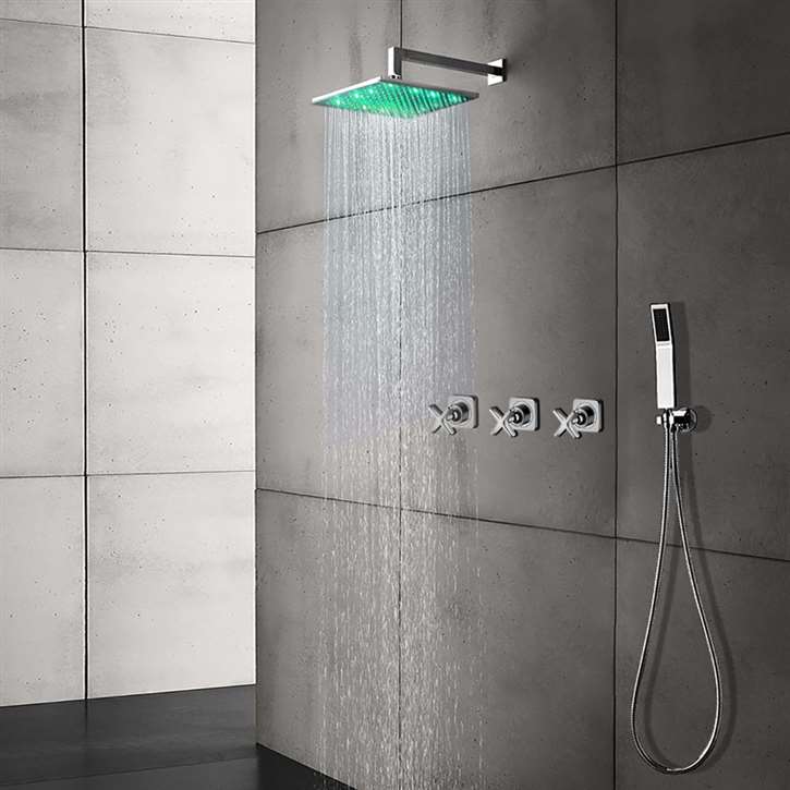 Fontana Tagress LED color-changing shower installation