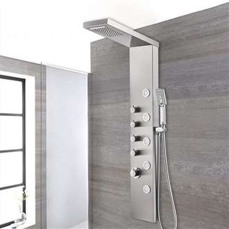 Fontana Shower Panel Tower, Rainfall And Waterfall Wall-Mounted Shower