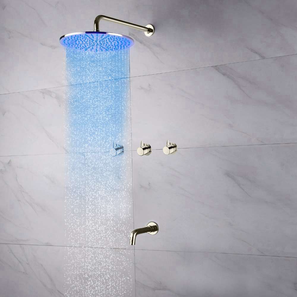 Senlesen 8/10/12 Inch Stainless Steel Rainfall Shower Head With 3-Spray Handheld Combo – Matte Black/Chrome