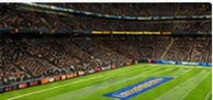 Stadium field during an event