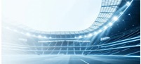 Blue stadium lighting